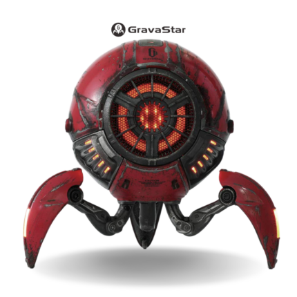 GravaStar Mars Bluetooth 5.0 Speaker - War Damage Red