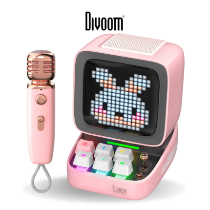 Divoom Ditoo Mic Pixel Art Game Portable Bluetooth Speaker | Pink