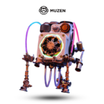 Muzen CyberCube Robot Fidget Spinner RGB Bluetooth Speaker – White
