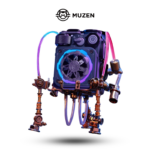 Muzen CyberCube Robot Fidget Spinner RGB Bluetooth Speaker – Grey