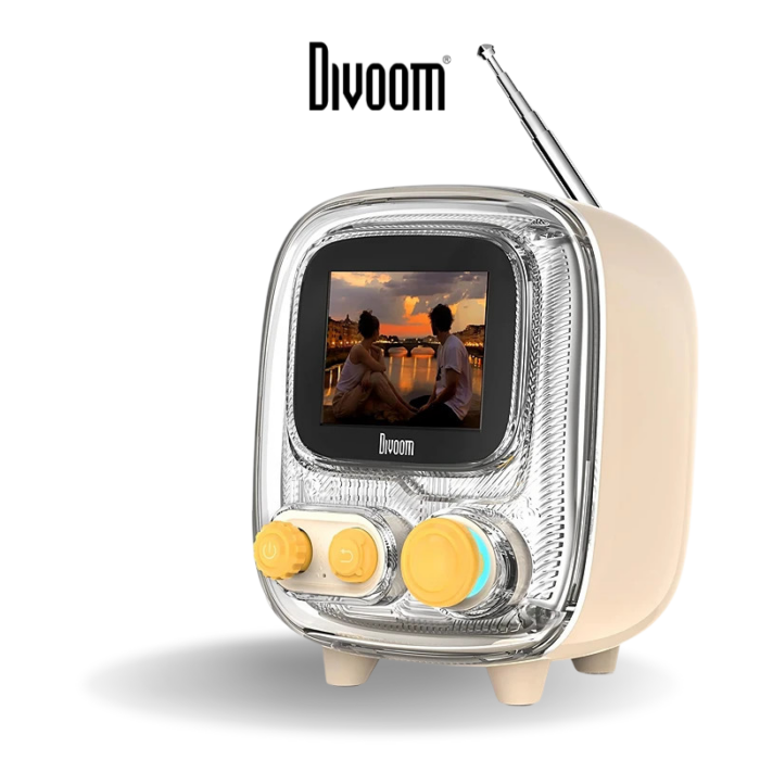 Divoom Tiivoo-2 Photo Album & Lyrics Speaker FM | White