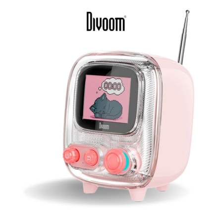 Divoom Tiivoo-2 Photo Album & Lyrics Speaker FM | Pink