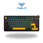 AULA AU75 Mechanical Keyboard – Black+Gray+Yellow (Star Vector Switch)
