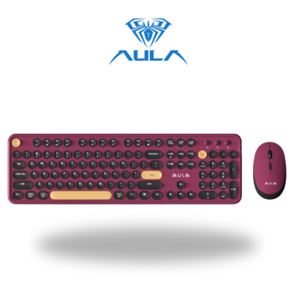 AULA AC306 Wireless Keyboard & Mouse Combo - Claret Black