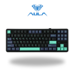AULA F87 Pro 3 IN 1 Gasket Keyboard – Dark Blue+Black+Cyan (Nimbus Switch V3)