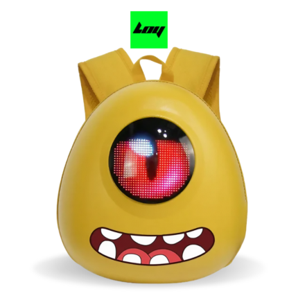 LOY Big Eye LED Children Backpack | Yellow