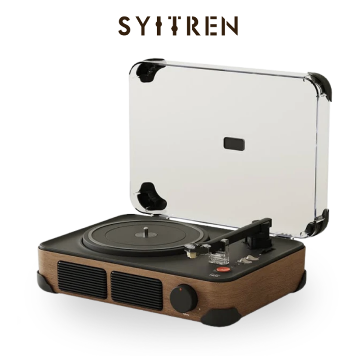 Syitren T400 Bluetooth Record Turntable Player | Brown