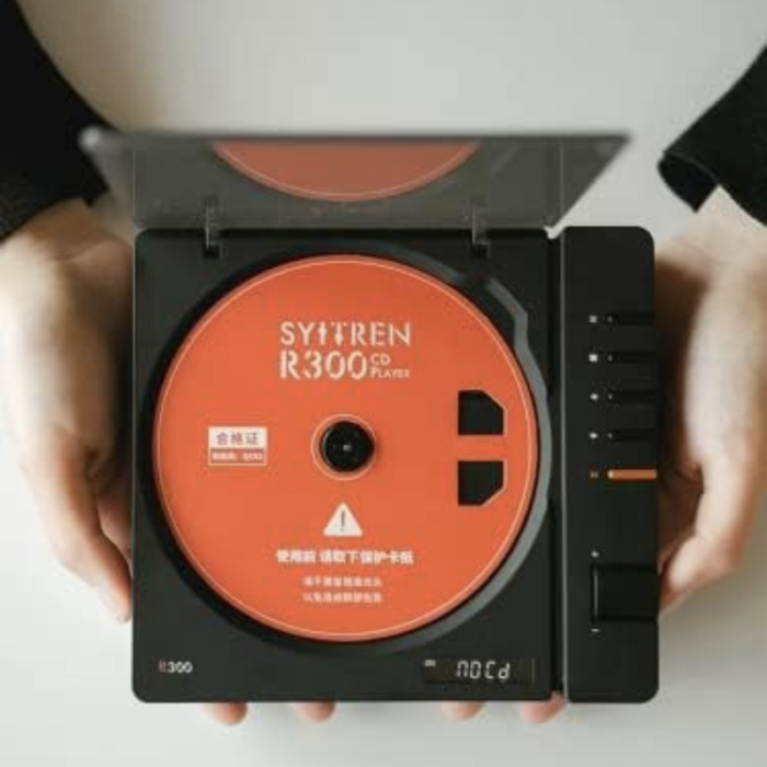Syitren R300 CD Player 2000mAh Support Bluetooth | Wood - Image 2