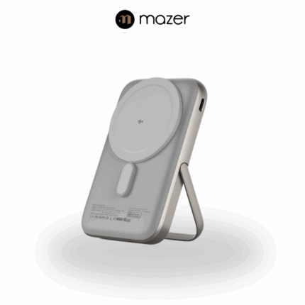 Mazer MagAir17 10000mAh Magnetic Wireless Power Bank | Natural Titanium