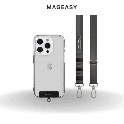 Mageasy 20mm Phone Lanyard Strap + Strap Card | Concrete Gray