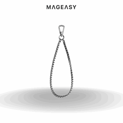 Mageasy 4.5mm Metal Chain Wrist Strap + Strap Card | Silver