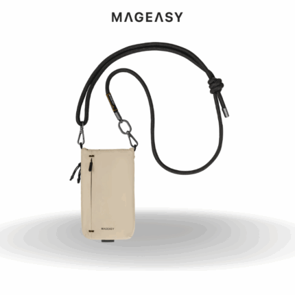 Mageasy Sacoche Utility Crossbody Bag + 8.3mm Strap | Sand Beige