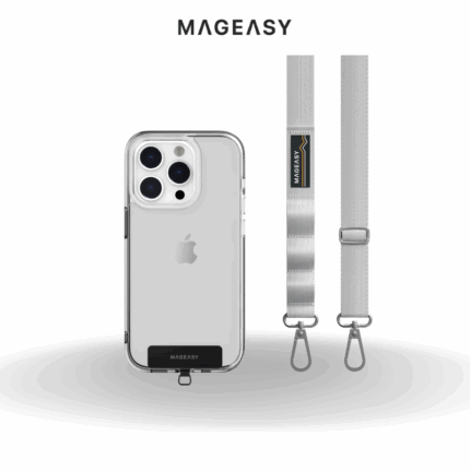 Mageasy 20mm Phone Lanyard Strap + Strap Card | Galaxy Gray