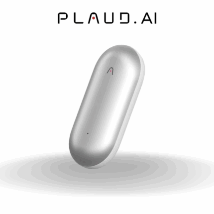 PLAUD NotePin Wearable AI Voice Recorder with GPT-4o Transcription | Lunar Silver